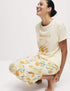 Marks & Spencer "Cotton Rich Printed Cropped Pyjama Set"